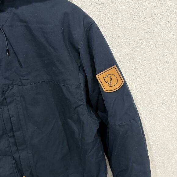 Fjallraven Skogso Padded Jacket Men's Large Blue Hooded Coat - Picture 4 of 7